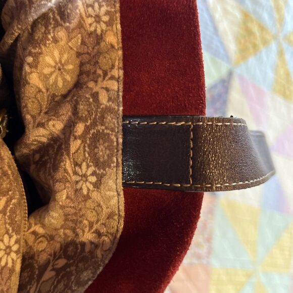 Born Maroon Suede Purse, - Picture 14 of 16